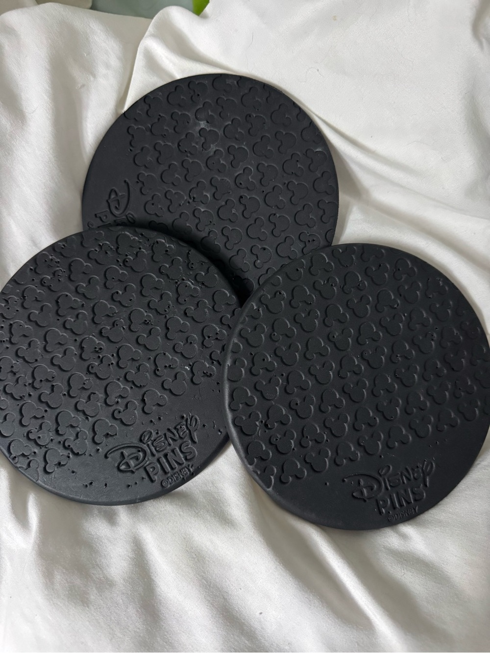 Disney Black Round Silicone Pin Display Pads - Set of 3